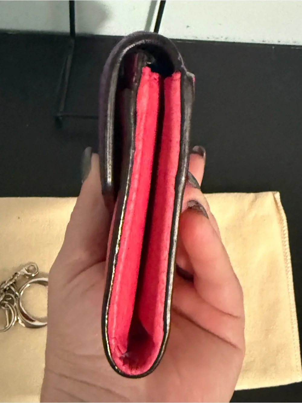 Dior compact leather